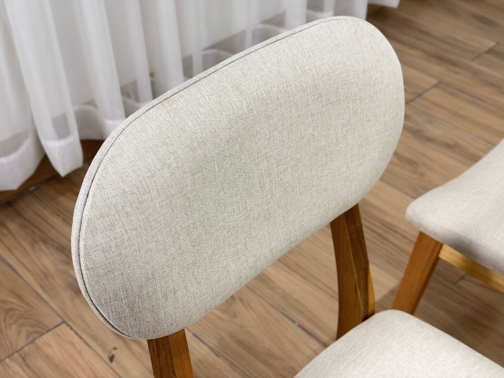 Conjunto Cadeiras Dalia 2 unidades - Mel/Bege Linho - Imagem 2