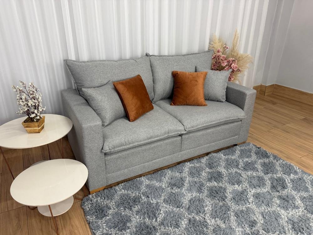 Sofá Beirut Living Molas Ensacadas 1.80m - Cinza Linho - Imagem 9