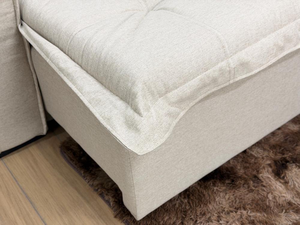 Sofá Cama Retrátil Reclinável Bolt 2.80m Mod.120 - Bege Linho - Imagem 4