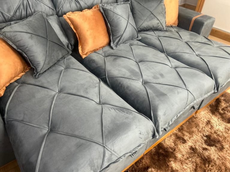 Sofá Retrátil Reclinável Pleno 3 Módulos 3.20m - Cinza Veludo - Imagem 4