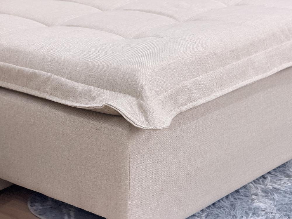 Sofá Cama Retrátil Reclinável Bolt 2.20m Mod.90 - Bege Linho - Imagem 9