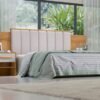 Cabeceira Iris Casal - Cinamomo Ripado/Off White