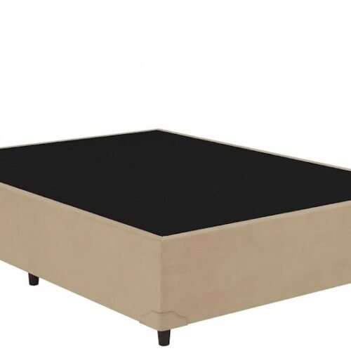 Base Box Silmer Casal  Bege Corino- 138X188X26