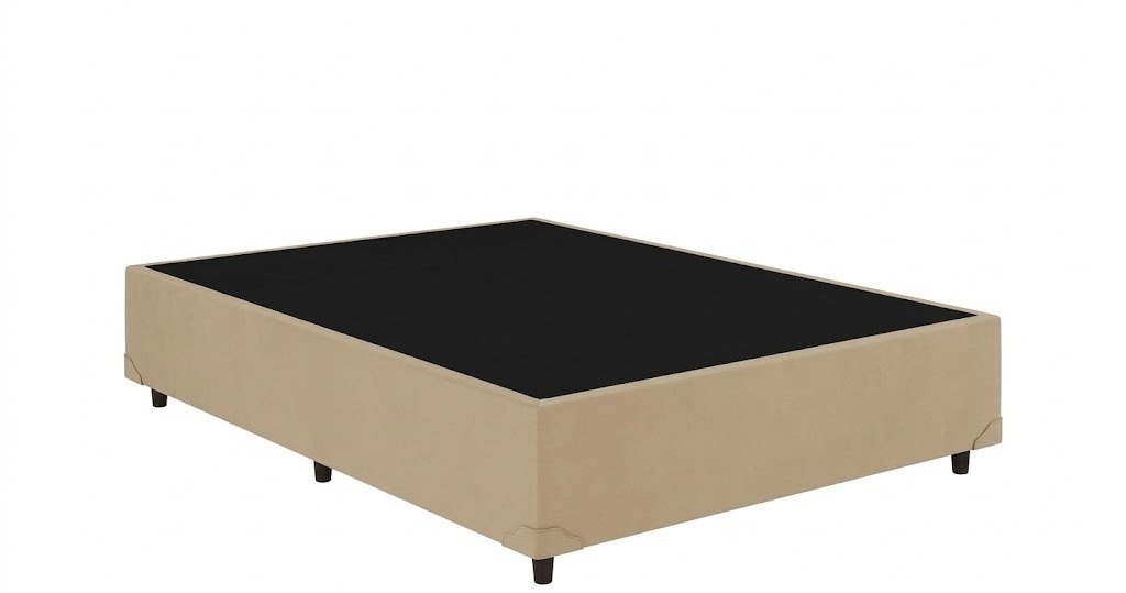 Base Box Silmer Casal Bege Corino- 138X188X26