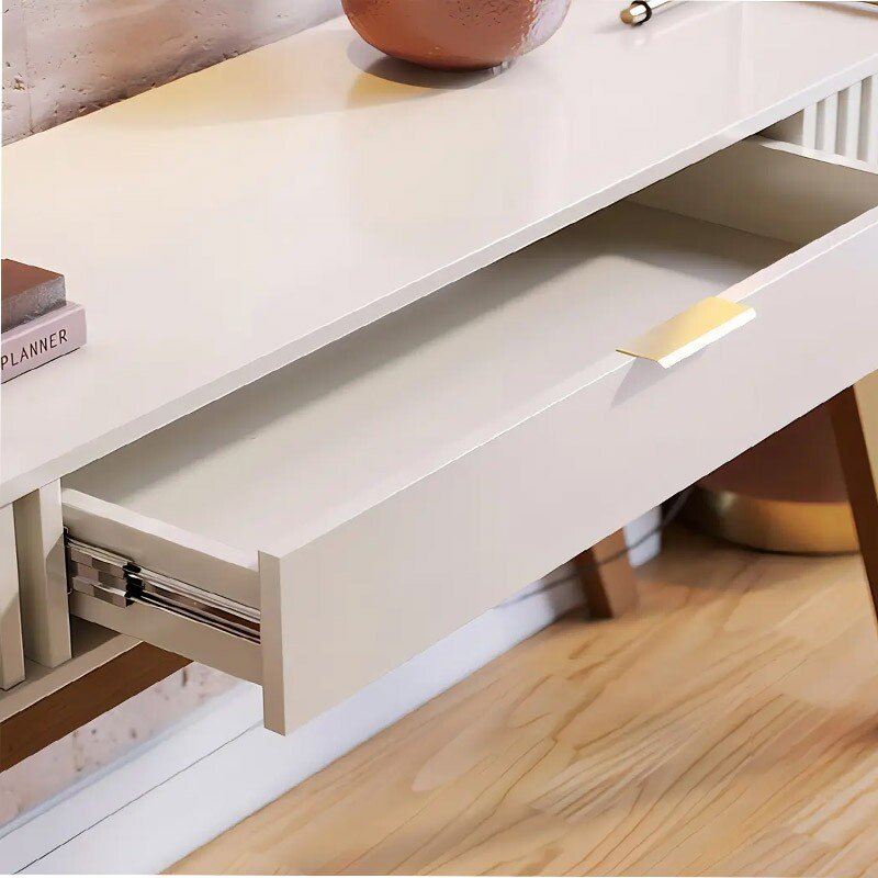 Aparador 1,36m Riviera Off White com 1 Gaveta e Detalhe Ripado - Colibri - Imagem 3
