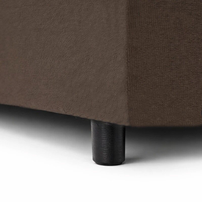 Base Box Baú Casal Confort Sued Marrom Blindado 138x188x45 cm - Issacar - Imagem 5
