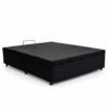Base Box Baú Casal Confort Sued Preto Blindado 138x188x45 cm - Issacar