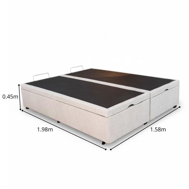 Base Box Baú Queen Confort Linhão Palha Blindado 158x198x45 cm - Issacar - Imagem 3
