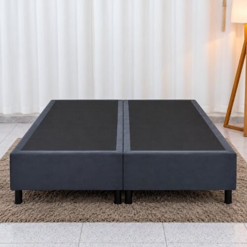 Alternative view of Base Box Casal Bipartida Sued Cinza 138x188x37 cm - Ortobel