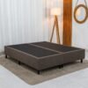 Base Box Casal Bipartida Sued Marrom 138x188x37 cm - Ortobel