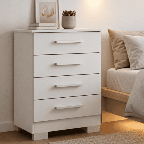 Cômoda 0,53m Carol 44 Branco 4 Gavetas - Batrol