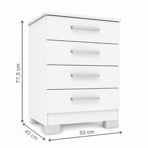 Alternative view of Cômoda 0,53m Carol 44 Branco 4 Gavetas - Batrol