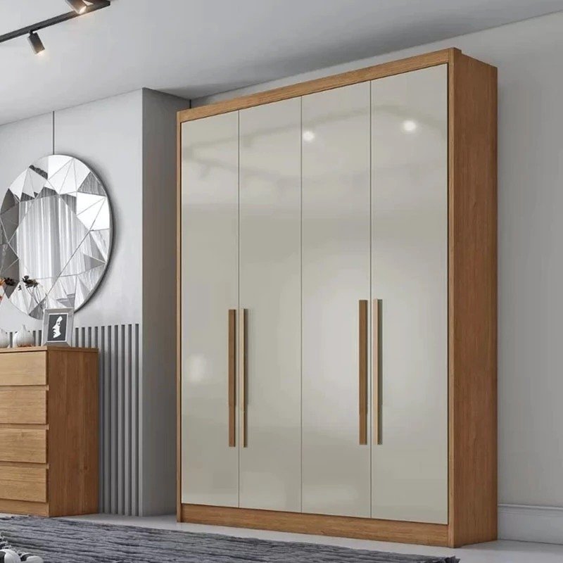 Modulado Guarda-Roupa Rizon Moderni 4 Portas 3 Gavetas 1.59m - Cumaru/Fendi