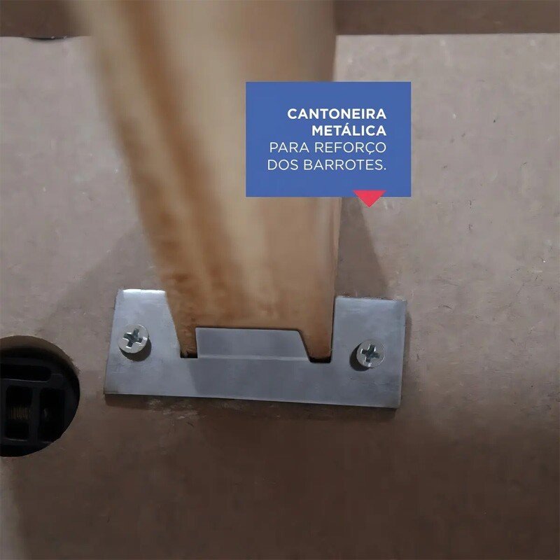 Cama Casal Primícia Plus Cinamomo 1,53m 100% MDF - D Doro - Imagem 7