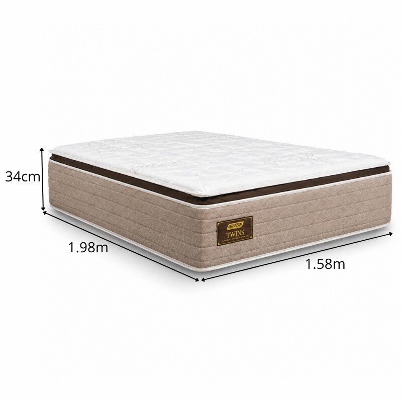 Colchão Queen Molas Ensacadas BlueWave Twins Gazin 158x198x34 cm | Suporta até 290kg - Imagem 5