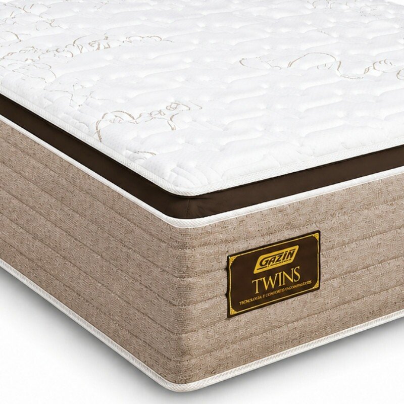 Colchão Queen Molas Ensacadas BlueWave Twins Gazin 158x198x34 cm | Suporta até 290kg - Imagem 3