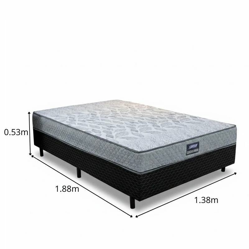 Guarda-roupa Roma 1.77m Cinamomo/Off 6 Portas 2 Gavetas Sallêto + Unibox Casal Supreme Ortopédico 138x188x53 Gazin | Suporta até 220kg - Imagem 6
