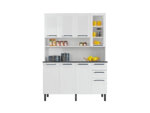 Armário Kit de Cozinha Florença 8 Portas 2 Gavetas - Branco - Imagem 2