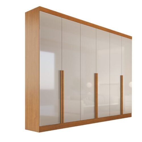 Guarda-Roupa Alvorada 6 Portas 6 Gavetas - Nature/Off White
