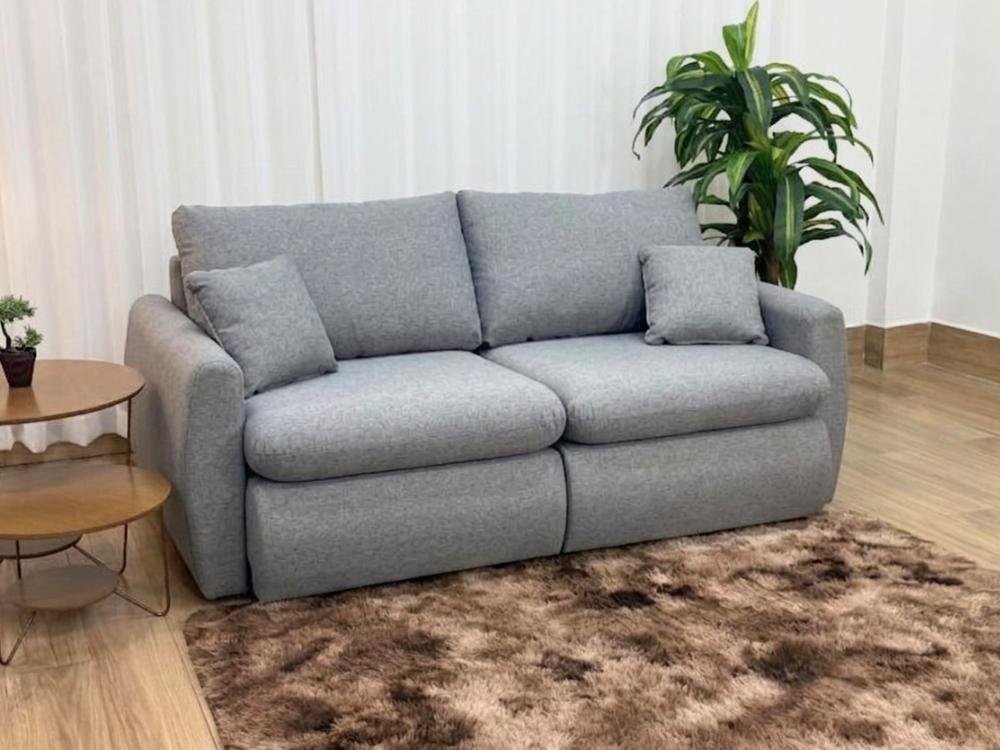 Sofá Cama Retrátil Reclinável Amaranto 2.30m Mod.100 - Cinza Linho - Imagem 5