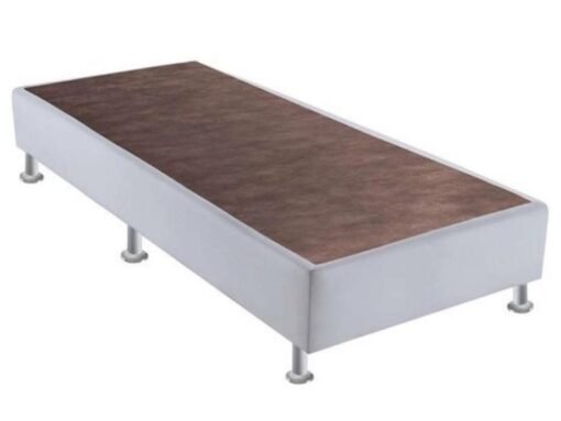Base Box Silmer Solteiro Corino Bege - 88x188x26