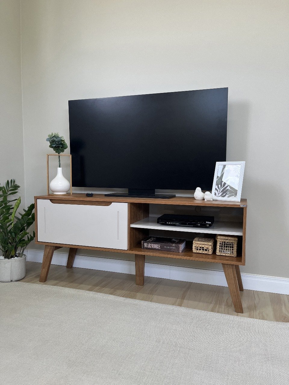 Rack Lotus 60" - Cinamomo/Off - Imagem 2