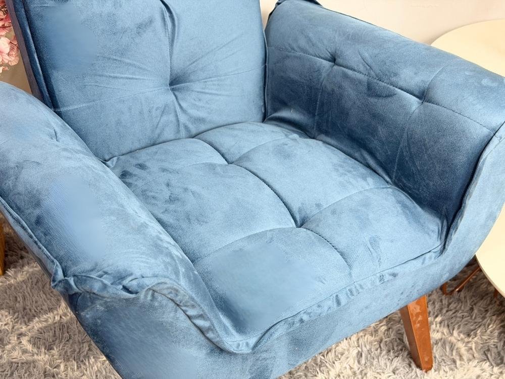 Poltrona Canadá - Azul Veludo - Imagem 5