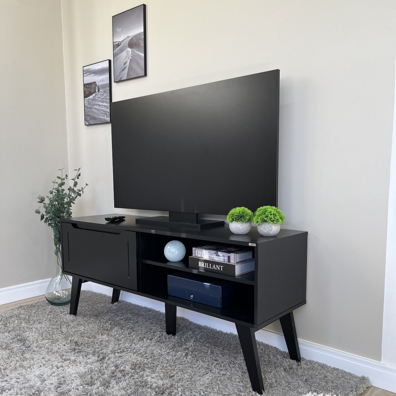 Rack Lotus Preto 60" - Preto - Imagem 2