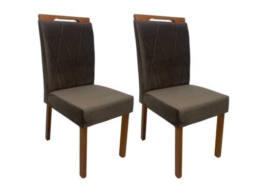Conjunto Cadeiras Isa 2 unidades - Cinamomo/Marrom