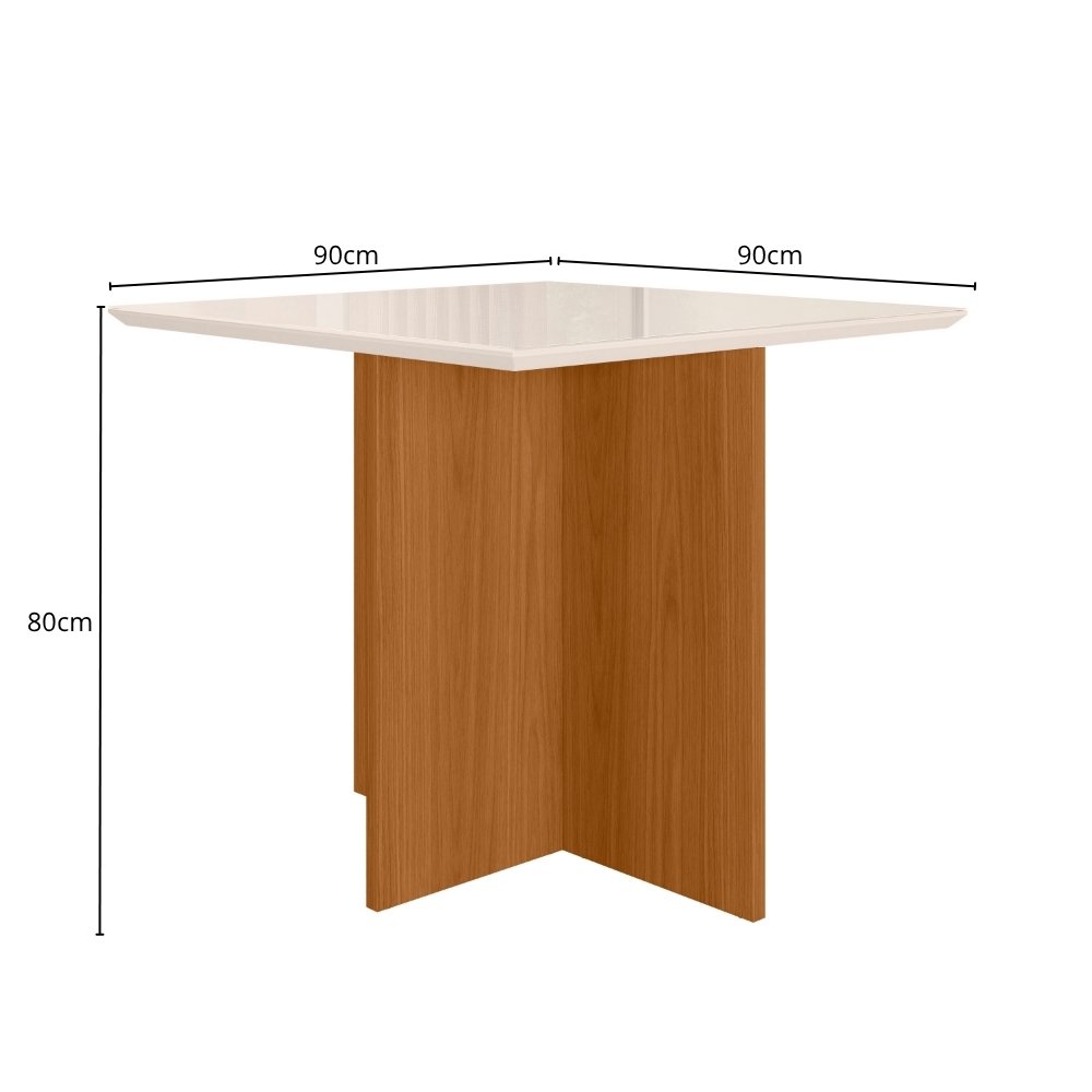 Mesa de Jantar Helo 0.90x0.90 - Freijó/Off White - Imagem 3