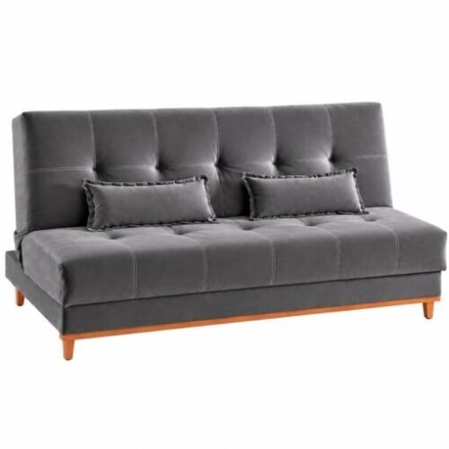 Sofa Cama Catânia 1.88m - Cinza Veludo