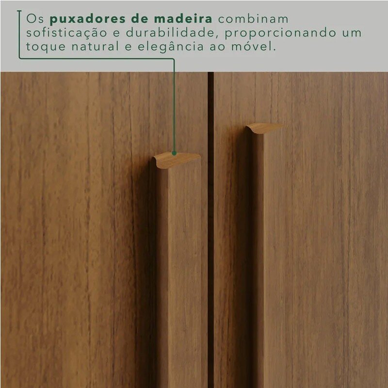 Guarda-roupa Casal 2,41m Recife Cinamomo/Off 8 Portas 4 Gavetas - Sallêto - Imagem 5