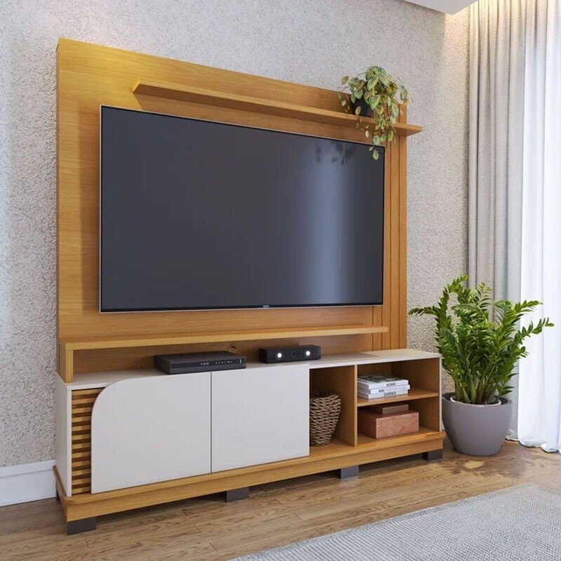 Home 1,80m Jurerê Naturale/Off para TV até 75" - Colibri