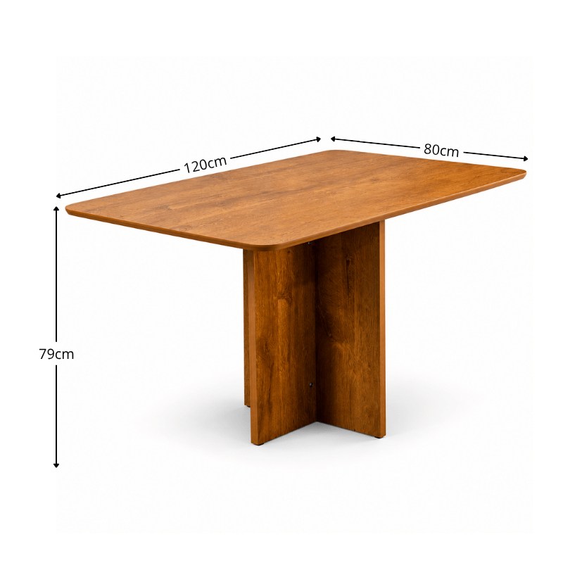 Mesa de Jantar Salina 120x80 Tampo Londres Cinamomo Cel Móveis + 4 Cadeiras Sophia Linho Cinza 206 Estrutura Madeira WM Decor - Entregue Montada - Imagem 11