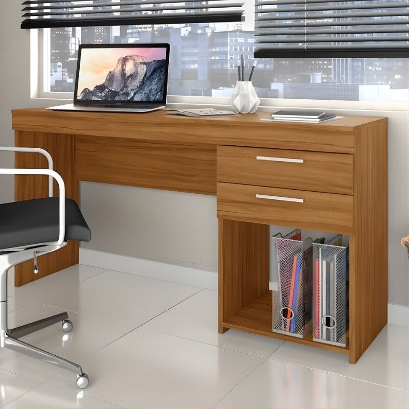 Combo Multiuso 0,70m Escritório 2 Portas + Mesa 1,21m Office NT 51015 Freijó - Notável - Imagem 3