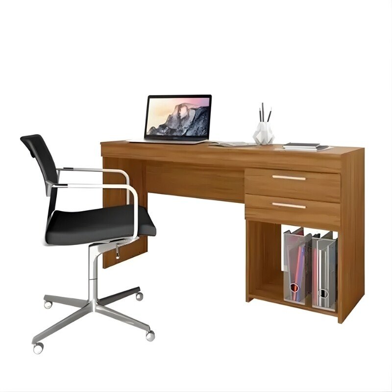 Combo Multiuso 0,70m Escritório 2 Portas + Mesa 1,21m Office NT 51015 Freijó - Notável - Imagem 6