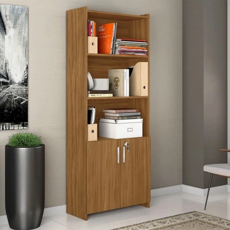 Combo Multiuso 0,70m Escritório 2 Portas + Mesa 1,21m Office NT 51015 Freijó - Notável - Imagem 7
