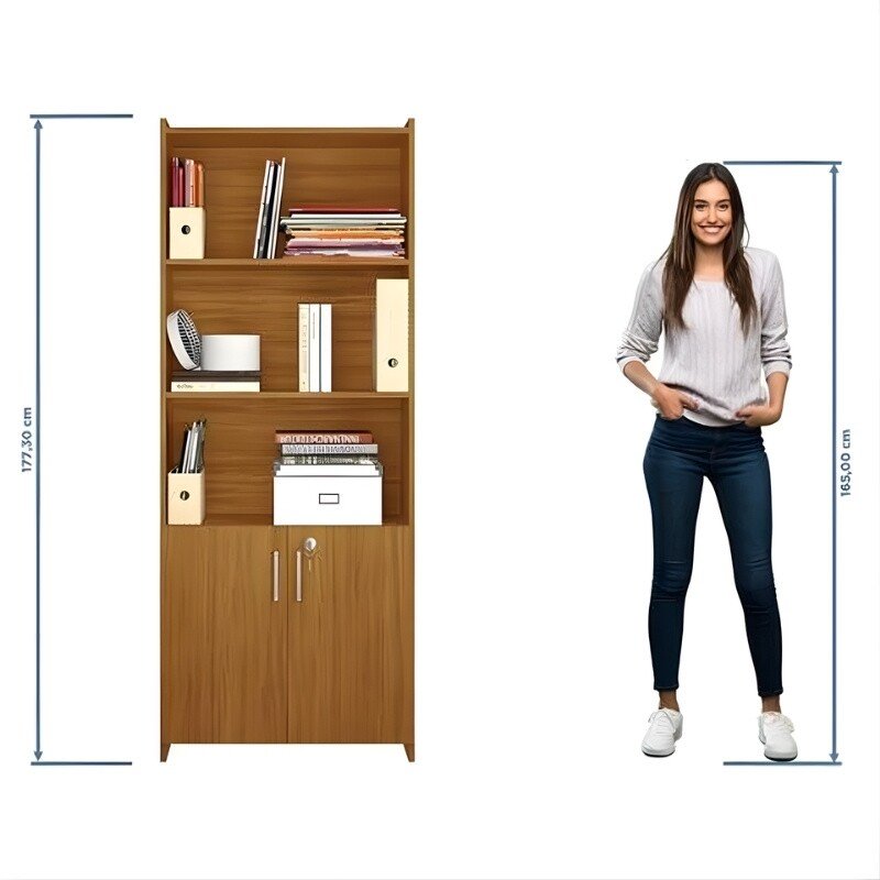 Combo Multiuso 0,70m Escritório 2 Portas + Mesa 1,21m Office NT 51015 Freijó - Notável - Imagem 11