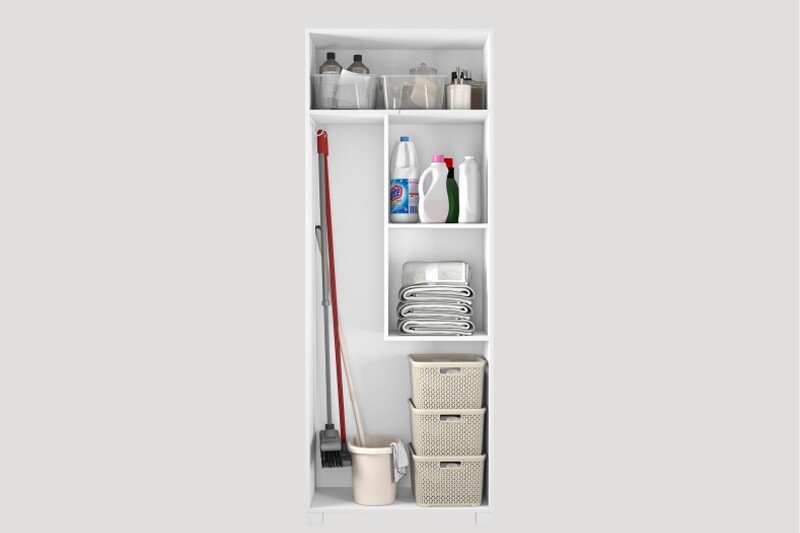 Multiuso 0,67m Lavanderia NT 4015 Branco 2 Portas - Notável - Imagem 2