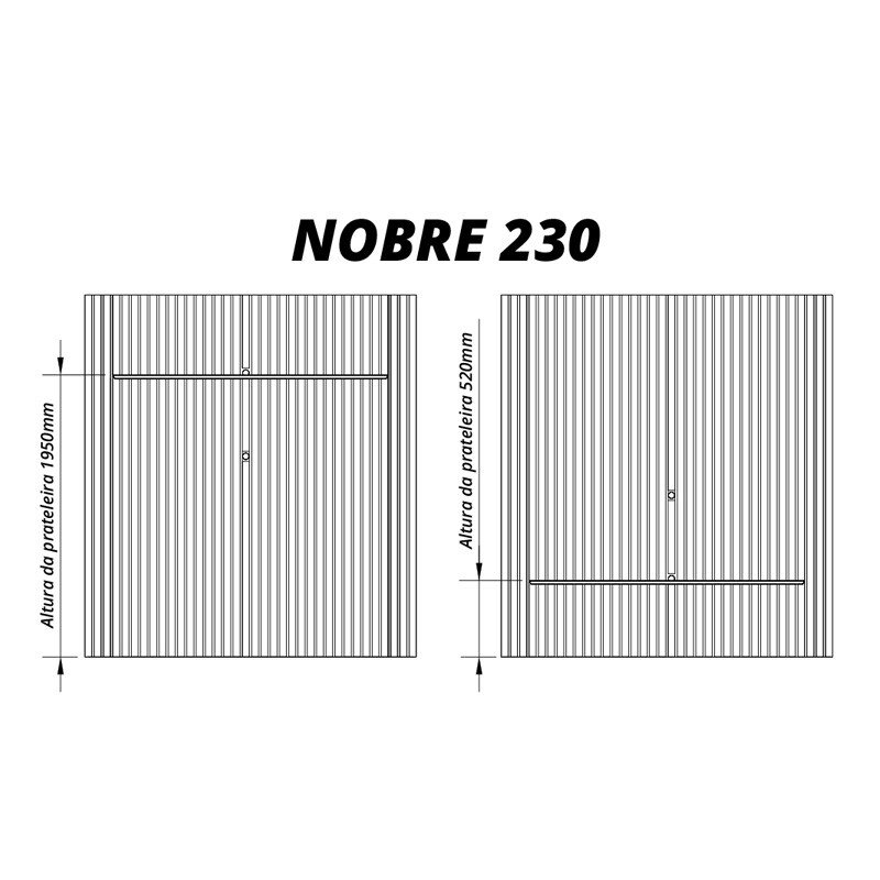 Painel 2,30m Nobre Off com Detalhe Ripado e LED 100% MDF para TV até 85" - Gelius - Imagem 4