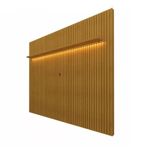 Alternative view of Painel 2,30m Nobre Naturale com Detalhe Ripado e LED 100% MDF para TV até 85" - Gelius