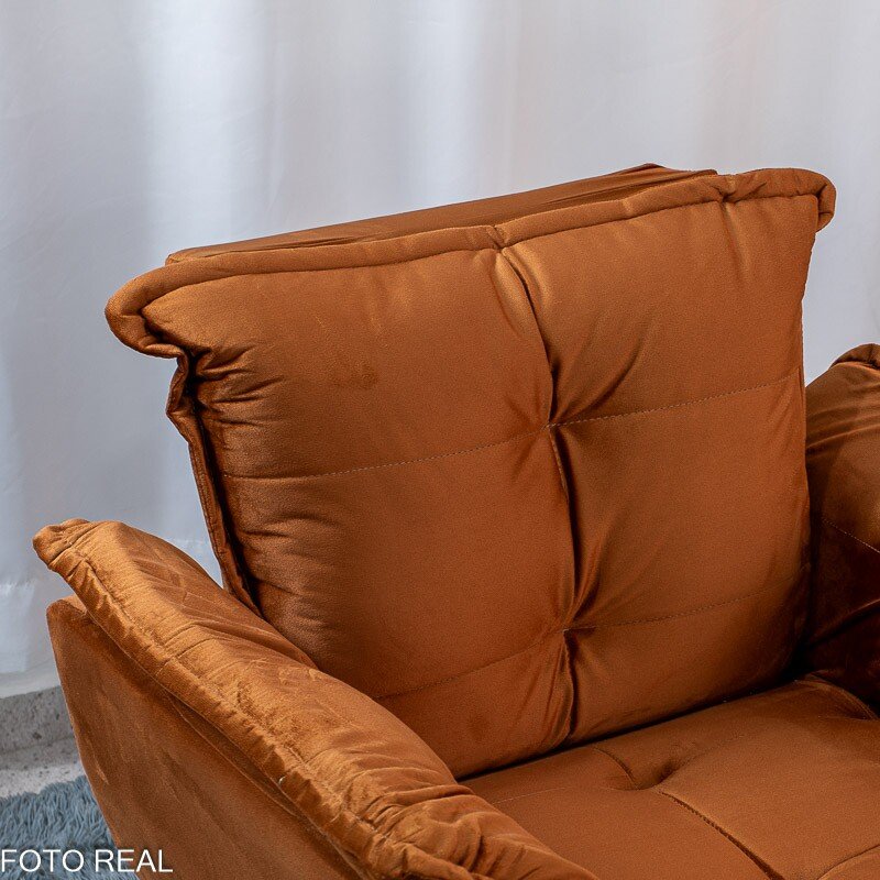 Poltrona Marlete Veludo Terracota - Imagem 4