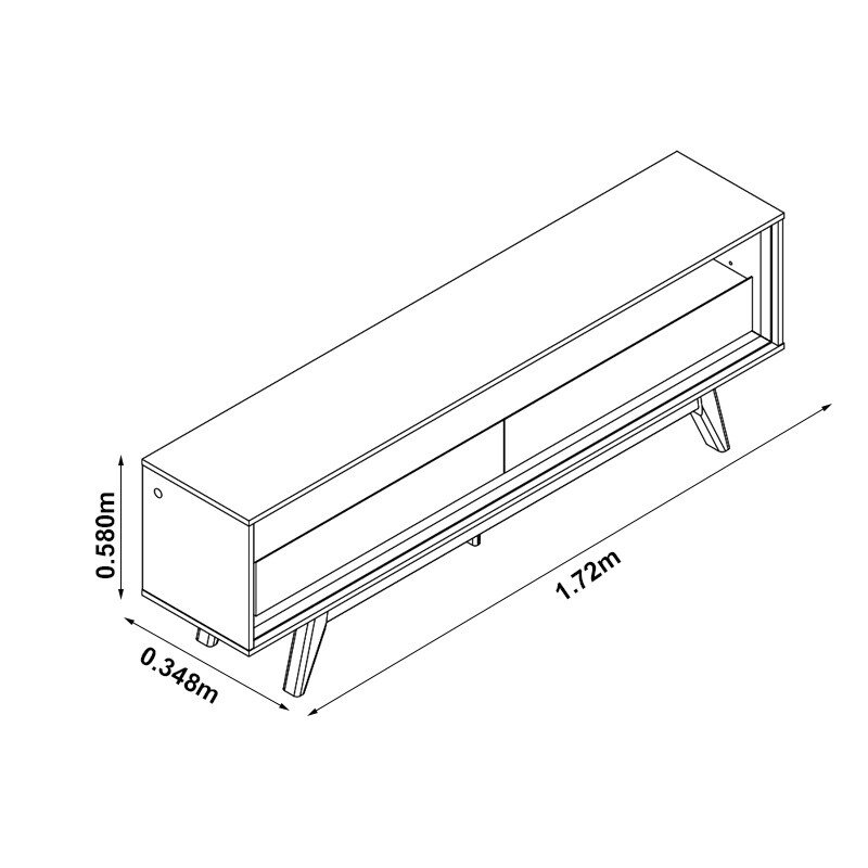 Rack Requinte 1.72m Naturale/Off + Painel Nobre 1.85m Naturale Ripado C/ Led 100% MDF TV até 75 Polegadas- Gelius - Imagem 11