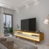 Rack 1,72m Requinte Naturale/Off com LED 100% MDF para TV até 65" - Gelius