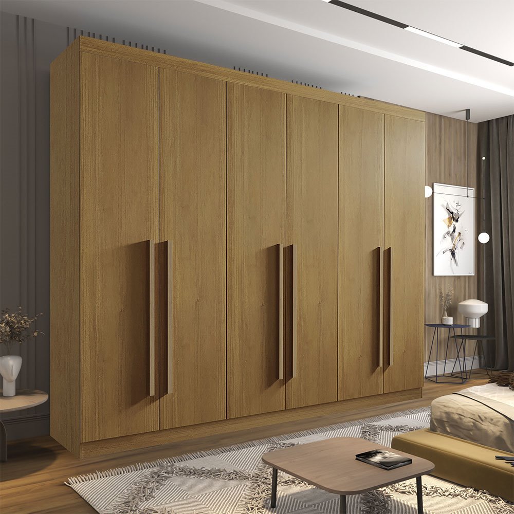 Guarda-roupa Casal 2,75m Da Vinci Plus Cinamomo 6 Portas 6 Gavetas 100% MDF - D Doro - Imagem 3