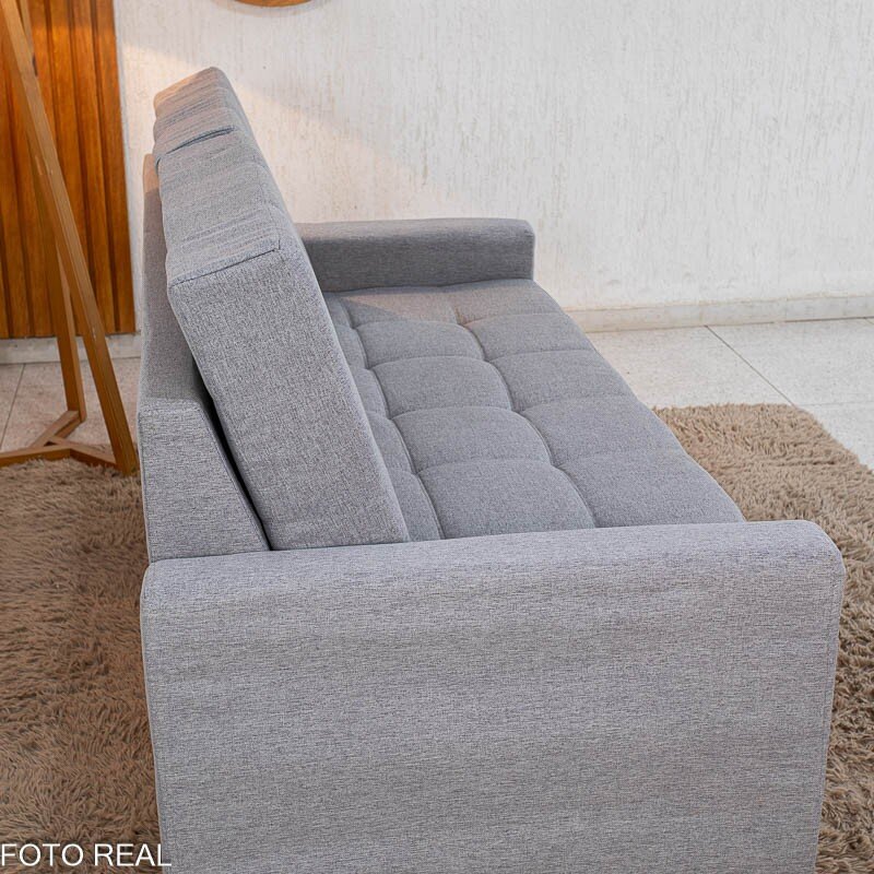 Sofá 3 Lugares Living Áustria Linho Cinza A59 - 1,70m - Imagem 5
