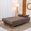 Sofá Cama Madrid Veludo Marrom 2263 Molas Bonnel - 1,80m